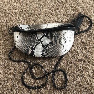 Snake skin cross body